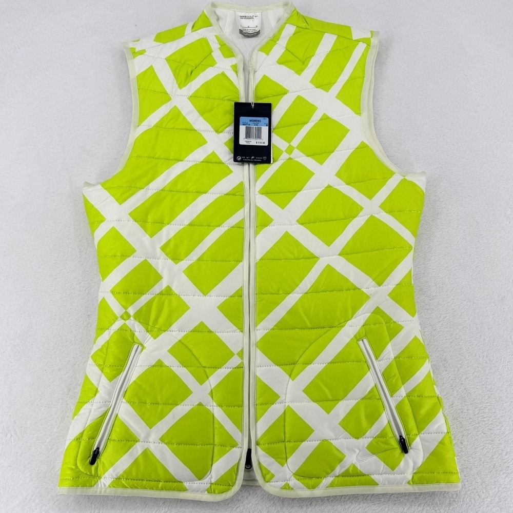 Nike Golf Tour Performance Quilted Vest Neon Yellow M NWT